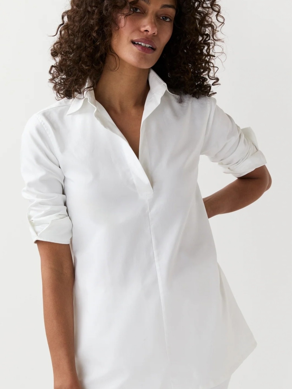 Ann Mashburn Designer Tunic White Roxford Size XS